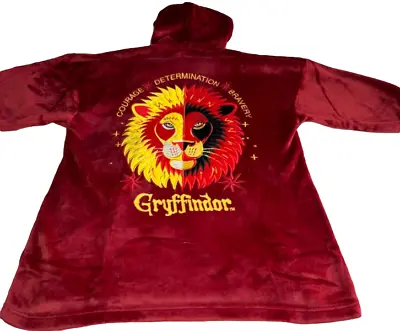 Buy Boys Plush Red Harry Potter Griffindor Oversized Hooded Blanket Age 7 To 10 Year • 12.99£