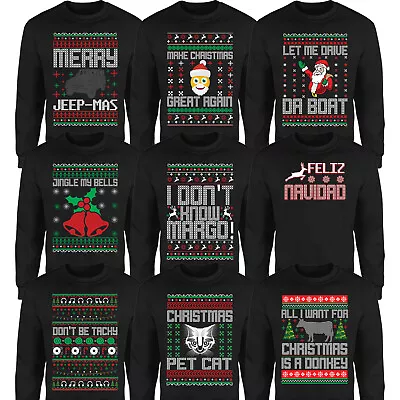 Buy Funny Christmas Party Jumper Dancing Santa Claus Family Matching Sweatshirt #MC • 17.99£