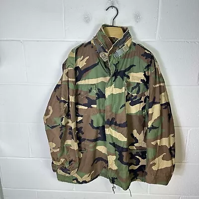 Buy Vintage Cold Weather Field M-65 Jacket Mens Extra Large Desert Camo US Army 80s • 53.95£