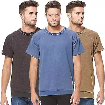 Buy Mens T Shirt Plain Crew Neck Short Sleeve T-Shirt Pullover Casual Sweat Top S-XL • 5.99£