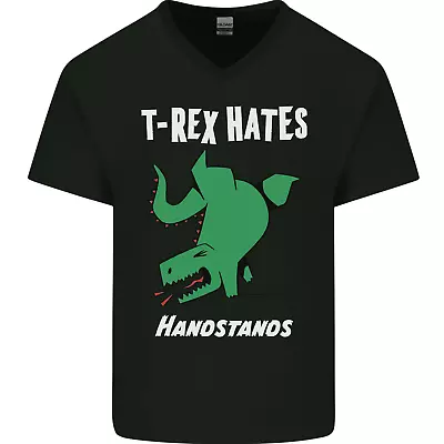Buy T-Rex Hates Handstands Gymnastics Dinosaur Mens V-Neck Cotton T-Shirt • 11.99£