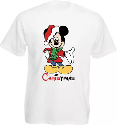 Buy Christmas Mickey Mouse T-shirt, Disney Mickey In Santa Hat Shirt, Unisex Tee Top • 10.99£
