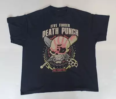 Buy Five Finger Death Punch T Shirt Metal Rock Band Merch Tee Size 4XL • 14.24£