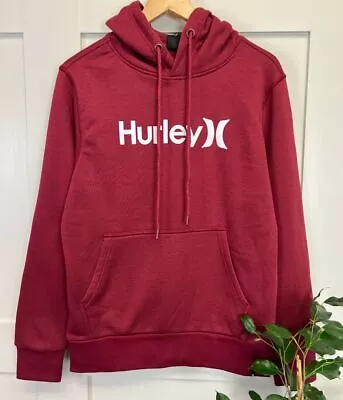 Buy HURLEY Mens Graphic Hoodie Jumper One & Only Sweatshirt Red Black Navy • 18.95£