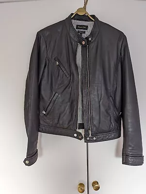 Buy Massimo Dutti Leather Jacket Size 10 • 45£