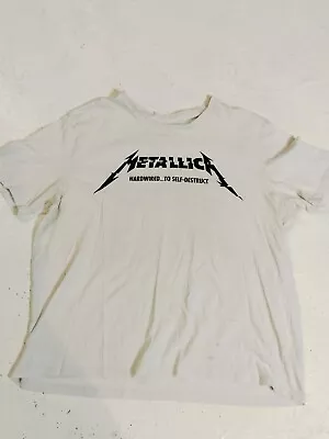 Buy Sz 3 XL White Metallica Preowned Tshirt • 3.72£