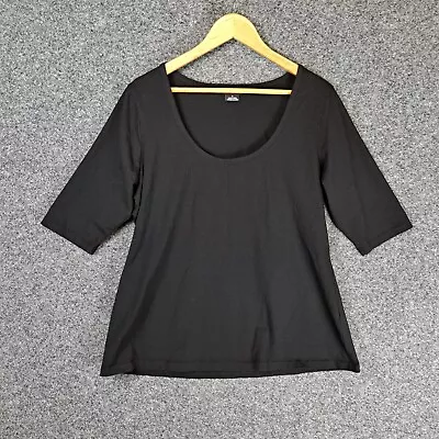 Buy City Chic Womens Blouse Top Plus Size S Small Black Stretch T-Shirt • 12.61£