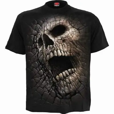 Buy Spiral Direct CRACKING UP Mens Goth/Biker/Rock/Skull/Horror, T-Shirt, Clothing • 14.45£