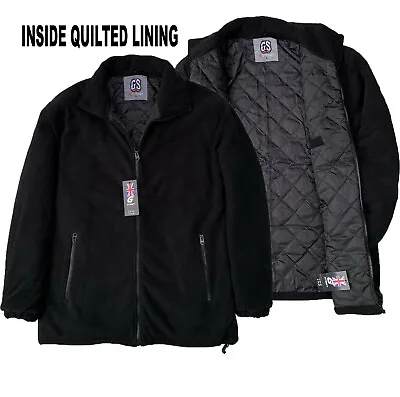 Buy Mens Heavy Duty Work Jacket  Extra Thick Fleece Padded Anti Pill Winter Black • 22.99£