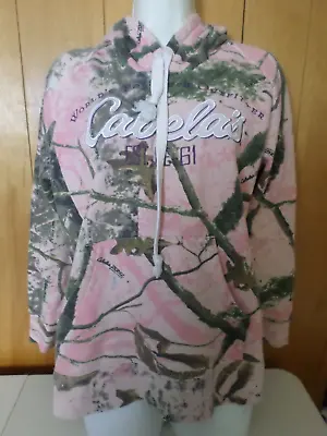 Buy Cabela's Women's Medium Long Sleeve Pink Camouflage Hoodie • 14.45£