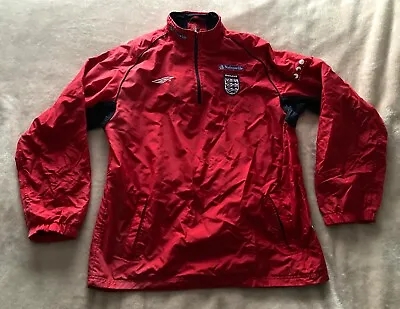 Buy Mens Red England Vintage Umbro Football Zip Up Jacket Size XL Nationwide • 11£