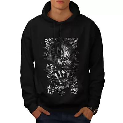 Buy Wellcoda Beast Devil Wolf Mens Hoodie, Animals Casual Hooded Sweatshirt • 31.99£