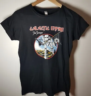 Buy Galactic Empire Trooper T Shirt Iron Maiden Eddie Logo Star Wars Large Ladies • 8.99£