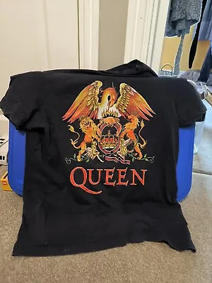 Buy Queen Official Merch T Shirt Classic Crest Classic Bohemian Rhapsody Size M • 9.99£