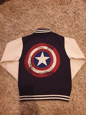 Buy Varsity Jacket Marvel Avengers Distressed Shield Size Uk Small Marvel Official • 30£