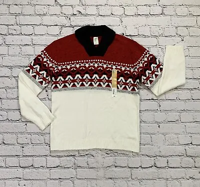 Buy NWOT There Abouts Kids Size L 14/16 Red FairIsle Holiday Christmas Sweater $60 • 24.09£