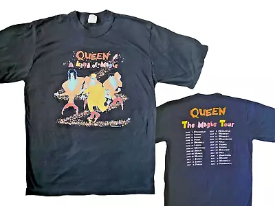 Buy Official Queen Kind Of Magic Tour Dates Vintage 1986 Concert Supatees T-Shirt XL • 224.77£