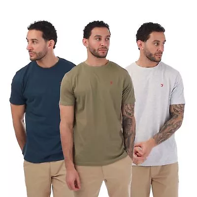 Buy Men's T-Shirts Farah Dellis 3 Pack Regular Fit Cotton In Multicolour • 24.99£