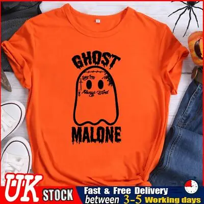 Buy UK Ghost Malone Halloween T-shirt-014893 • 9.99£