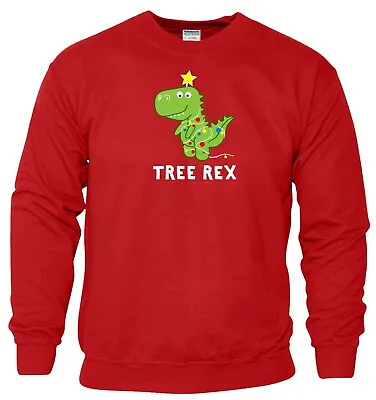 Buy Christmas Tree Rex Sweatshirt Funny Joke T Rex Dinosaur Xmas Jumper Gift Men Top • 15.99£