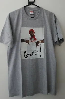 Buy FW16 Supreme X Gucci Mane Photo Heather Grey Tee Size L Large T-shirt • 300£