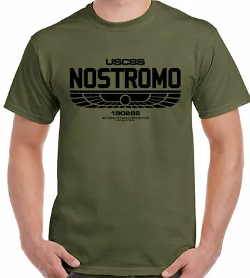 Buy NEW Nostromo T-Shirt 180286 Mens Alien Film Movie USCSS Weyland Yutani Sci Fi • 9.95£