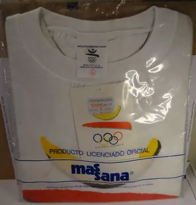 Buy Olympic Games  Barcelona 1992  Vintage T-Shirt Size L - New - Sealed. • 24.97£