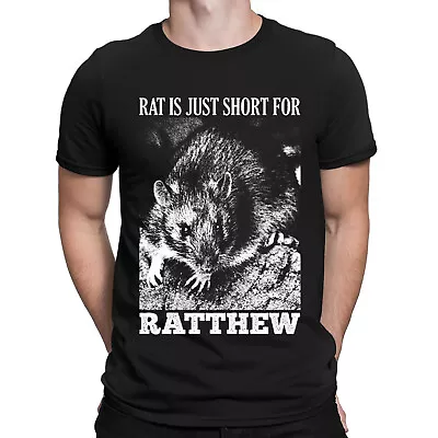 Buy Rat Is Short For Ratthew Funny Meme Joke Gift Humor Mens Womens T-Shirts Top#VED • 9.99£