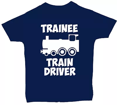 Buy Trainee Train Driver Baby Children T-Shirt Top 0-3mths To 5-6Yrs Boy Girl Gift • 9.49£