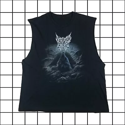 Buy Defeated Sanity Death Metal Band Sleeveless T-shirt Navy Blue XL Punk Goth Y2K • 20£
