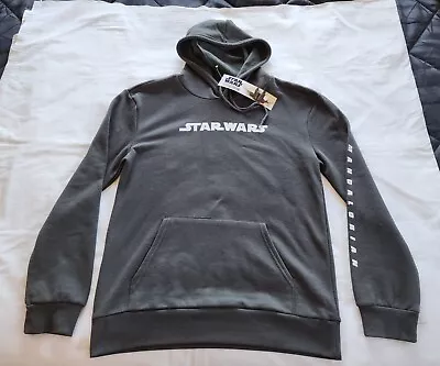 Buy Star Wars Mens Mandalorian Charcoal Printed Fleece Hoodie Jumper Top Size M New • 18.79£