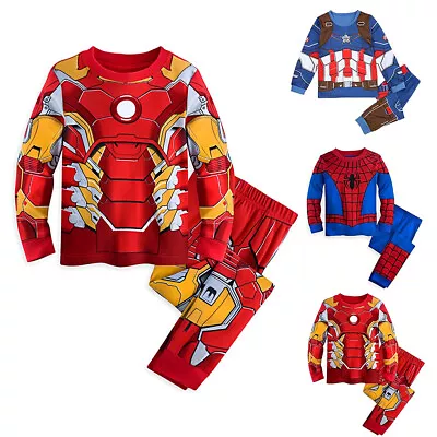 Buy Baby Boys Super Hero SpiderMan Avengers Pyjamas Nightwear Kids Clothes Sleepwear • 8.89£