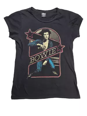Buy David Bowie Womens Ziggy Stardust Glam Pop Rock T Shirt Size Large • 13.21£