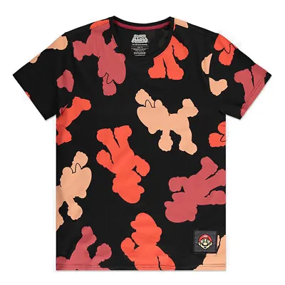 Buy NINTENDO Super Mario Bros. Mario Colour Silhouette All-Over Print T-Shirt • 10.99£