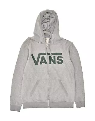 Buy VANS Mens Graphic Zip Hoodie Sweater Medium Grey Cotton BH08 • 22.36£