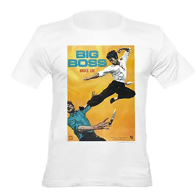 Buy Bruce Lee, The Big Boss , Kung Fu T-Shirt , Regular Fit, White • 8.99£
