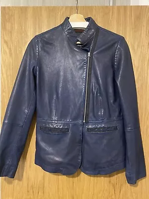 Buy Women's G-Star RIMU Zip Blazer/Jacket In Blue Size Medium Leather Jacket • 79.99£