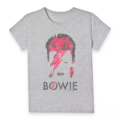 Buy Official David Bowie Aladdin Sane Distressed Women's T-Shirt • 17.99£