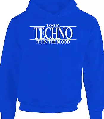 Buy Techno Mens Hoody Hoodie 100% Techno Rave Party Music DJ Rock Electro • 21.95£