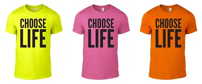 Buy Choose Life Printed Neon T-Shirt WHAM George Michael Rave 80s 90s Unisex S-XXL  • 8.99£