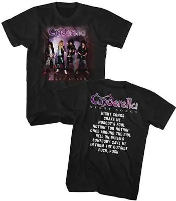 Buy CINDERELLA NIGHT SONGS Glam Hair Metal CLASSIC Rock Band Concert T-Shirt • 28.44£