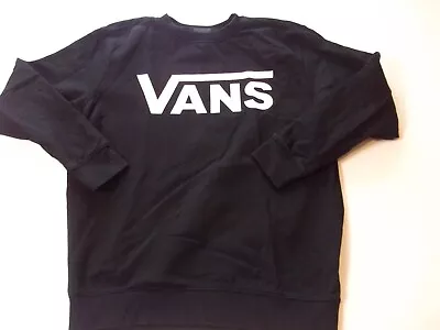 Buy Vans Boys Sweatshirt Size Large Black Logo Crew Neck • 7.99£