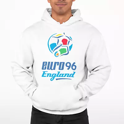 Buy Euro 96 Logo Hoodie - Football Retro Sport Iconic England Euro Gazza • 17.99£