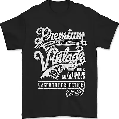 Buy Aged To Perfection Vintage 52nd Birthday 1972 Mens T-Shirt 100% Cotton • 7.99£