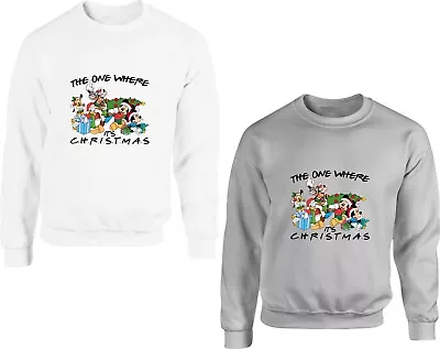 Buy The One Where It's Christmas Friends Inspired Jumper Mickey Mouse Xmas Gift Top • 17.99£
