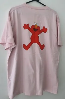 Buy SS18 Uniqlo X Kaws X Sesame Street Elmo Pink Tee Size XL T-shirt • 115£