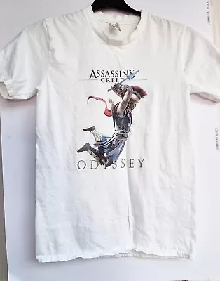 Buy Assassins Creed Odyssey Young Teens Unisex T-Shirt Short Sleeve Size S White • 4.50£