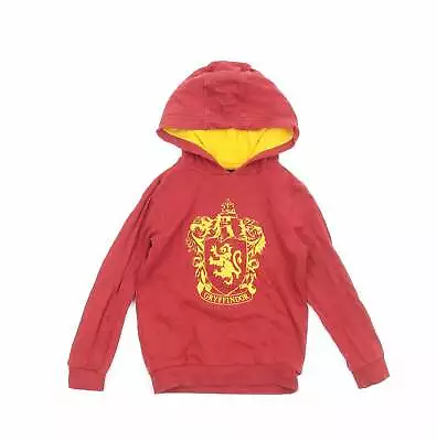 Buy Harry Potter Boys Red Cotton Pullover Hoodie Size 5-6 Years Pullover - Gryffindo • 6£