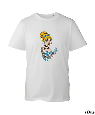 Buy Tattooed Princess Twisted Disney Cinderella T Shirt Alt • 17.50£