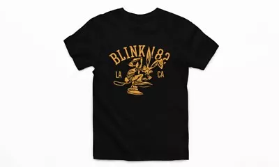Buy Blink 182 Collage Mascot LA Ca Black Short Sleeve T-Shirt Unisex Band Size Large • 11.99£